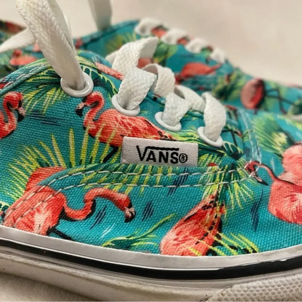 Vans Flamingo Sneakers sz 3 Sneakers Blue Pink Sneakers Low Top Vans